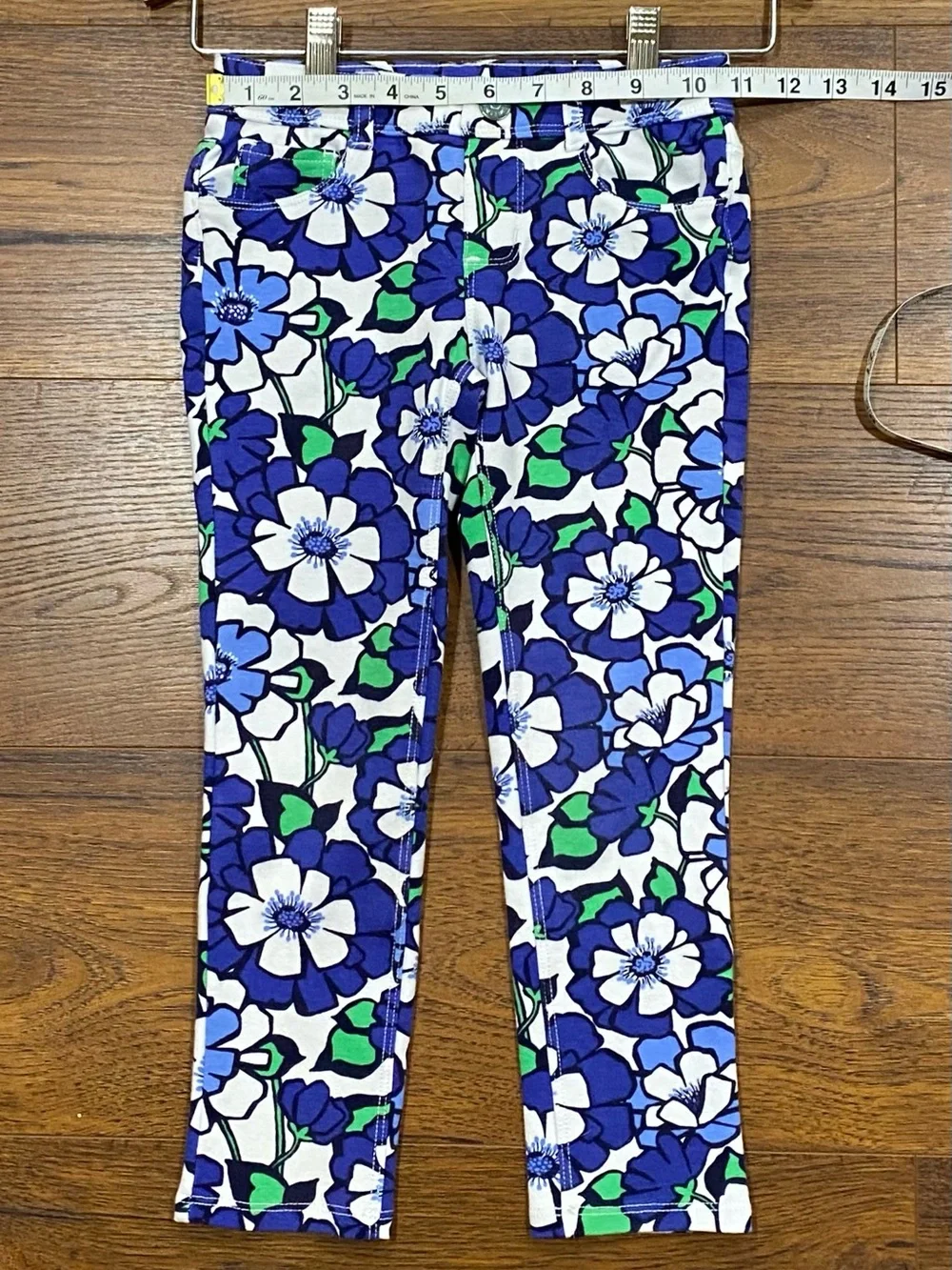 Gymboree Girls ‘Spring Prep’ Blue, Green and White Floral Pant Set Size 5/6